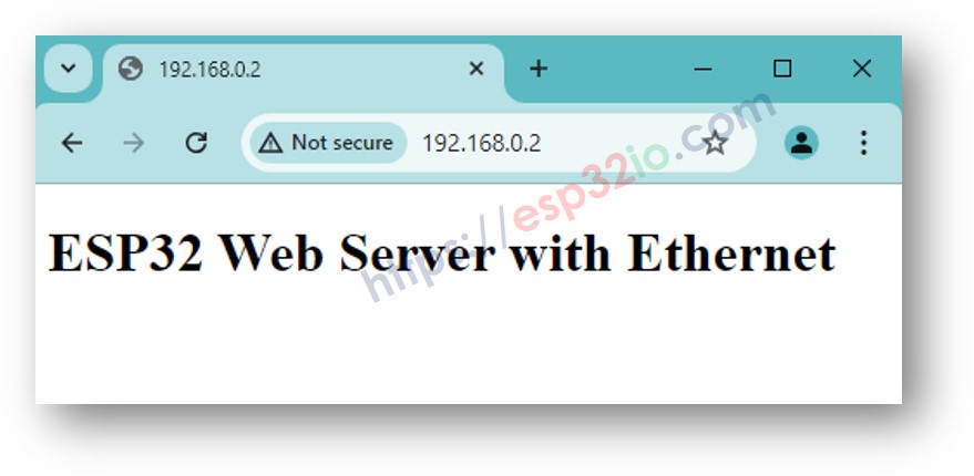ESP32 이더넷 웹 서버