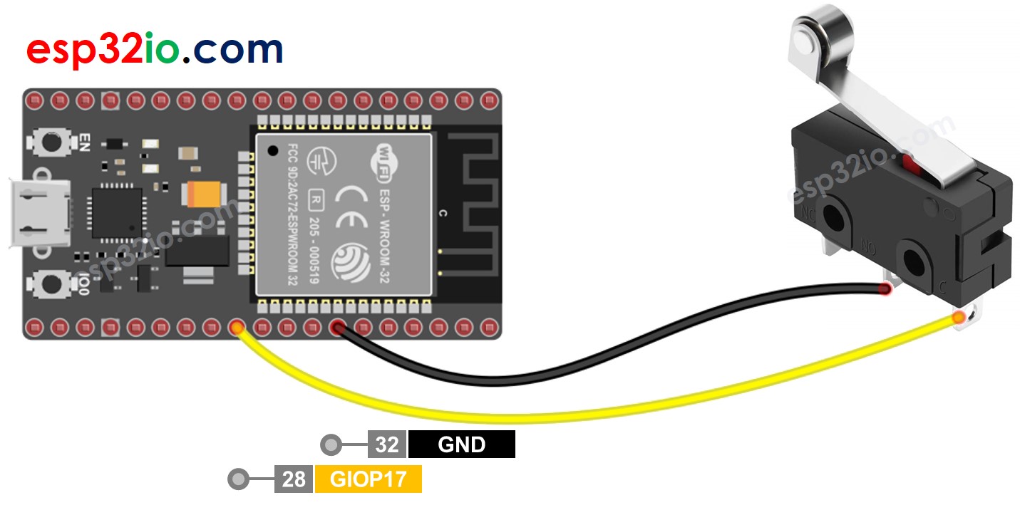 ESP32 Limit Switch Wiring Diagram