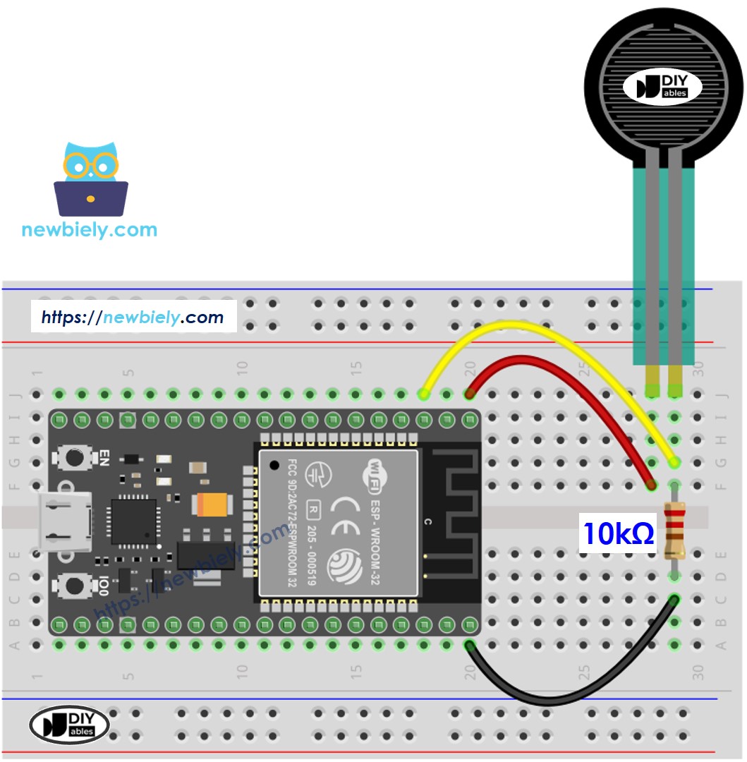 ESP32 마이크로파이썬 강제 배선 다이어그램