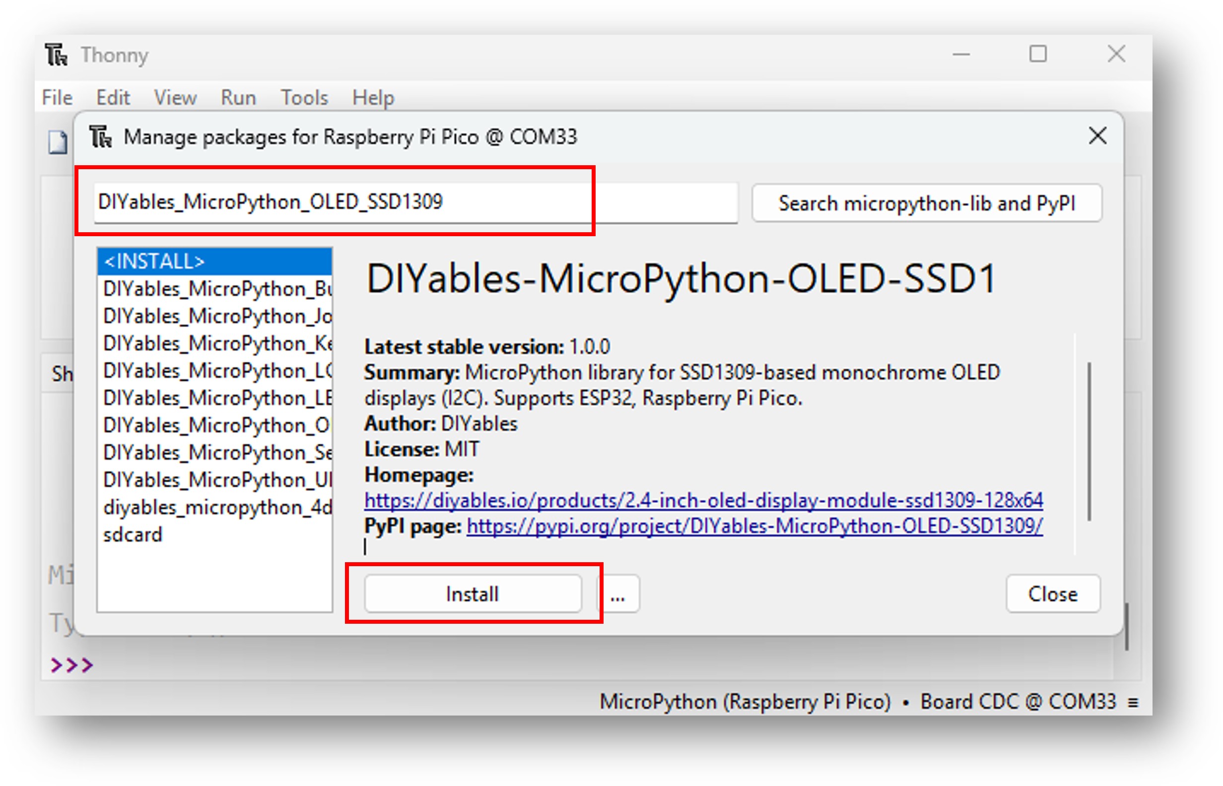 ESP32 oLED ssd1309 라이브러리
