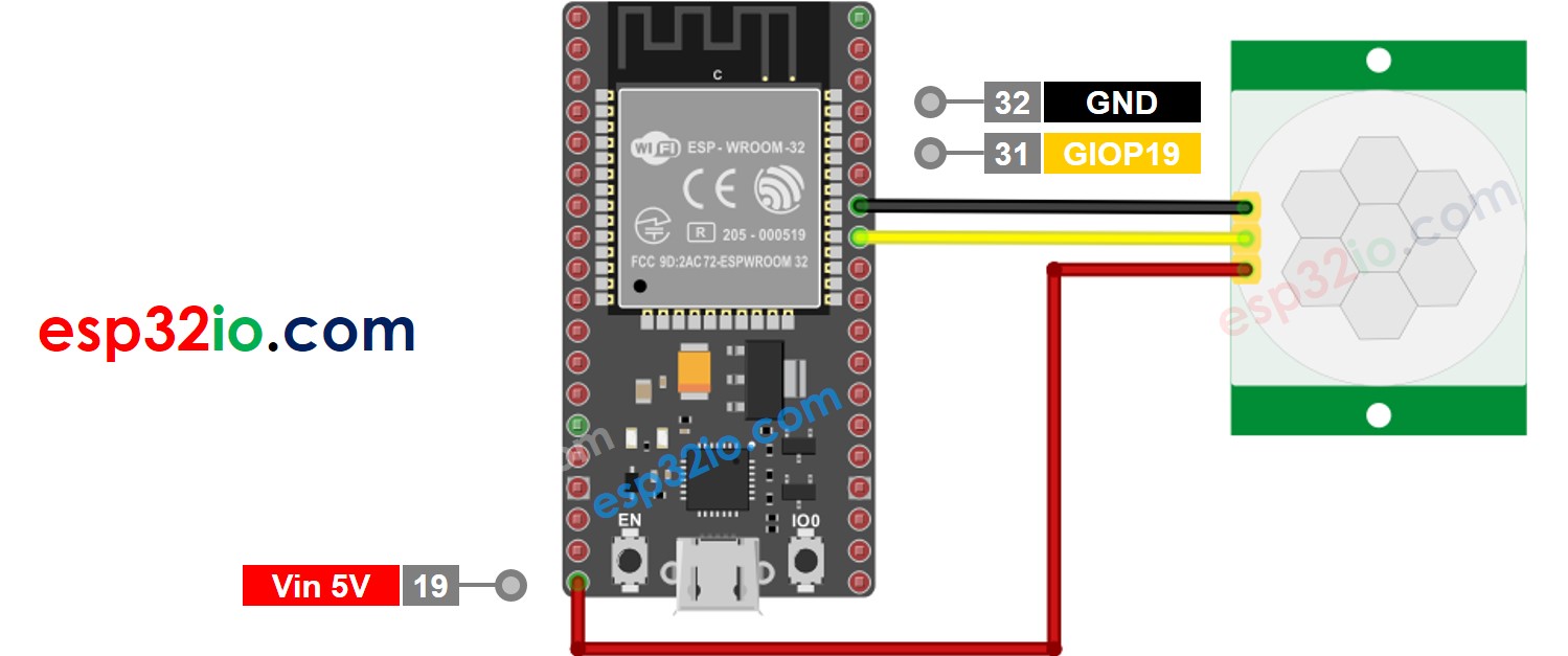 ESP32 Motion Sensor Wiring Diagram