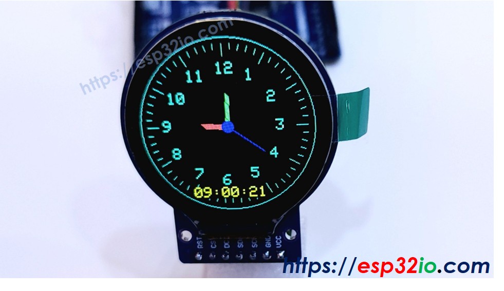 ESP32 원형 tft lcd 디스플레이 시계