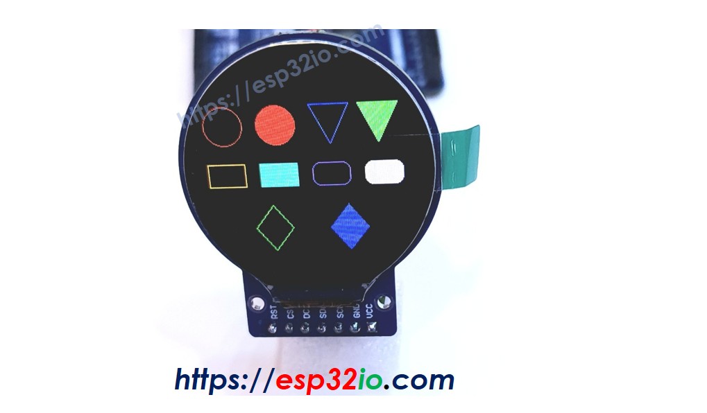 ESP32 원형 tft lcd 디스플레이 화면 도형 그리기