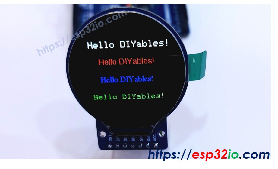 ESP32 원형 tft lcd 디스플레이 외부 글꼴