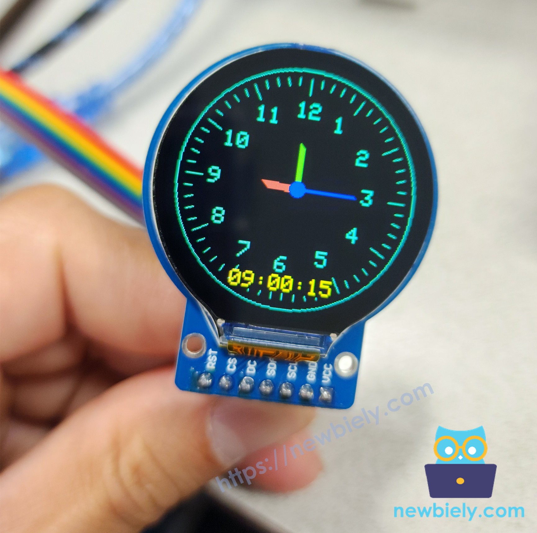 ESP32 원형 tft lcd 디스플레이 시계