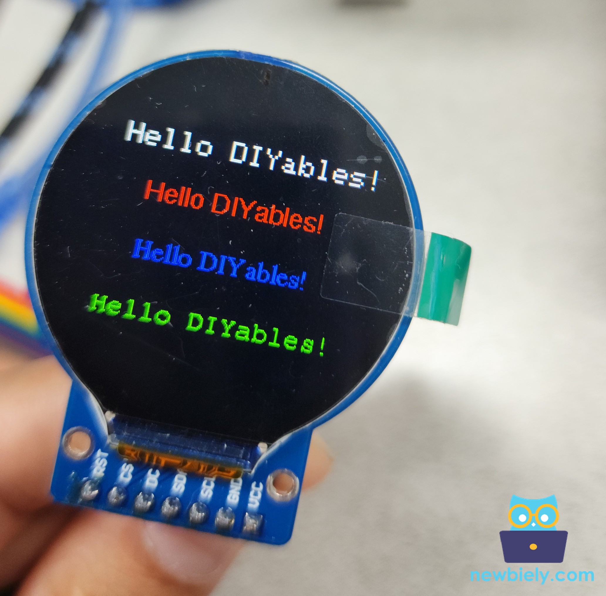 ESP32 원형 tft lcd 디스플레이 외부 글꼴