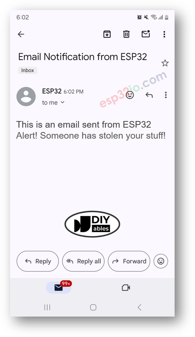 ESP32 도난 감지 이메일