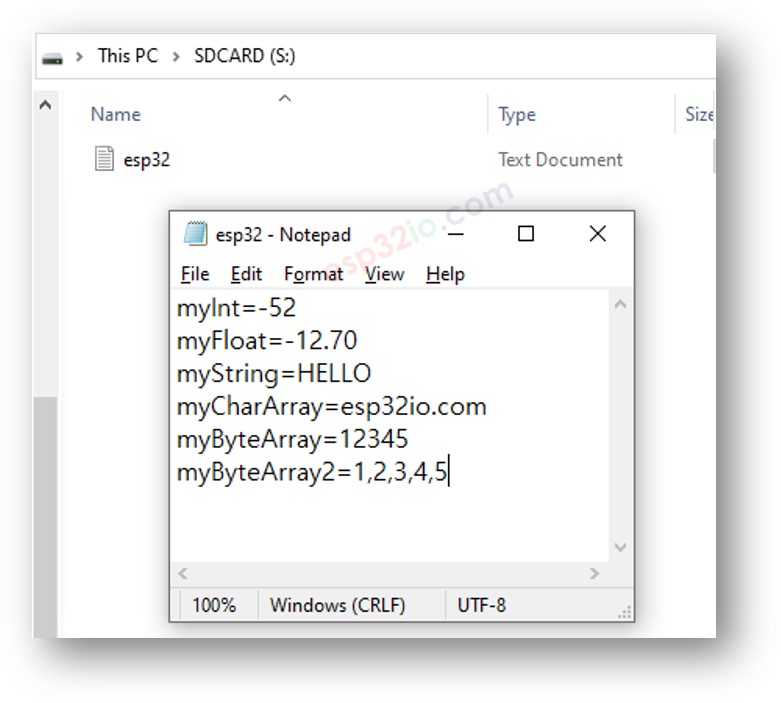 ESP32 writes variable to Micro SD Card