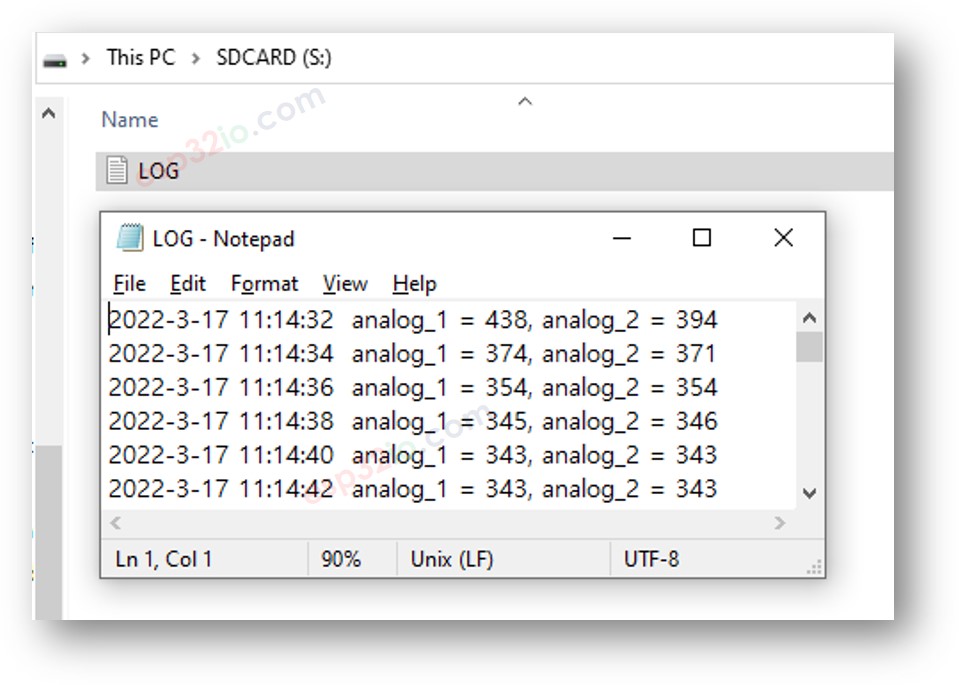 ESP32 log to Micro SD Card with time information