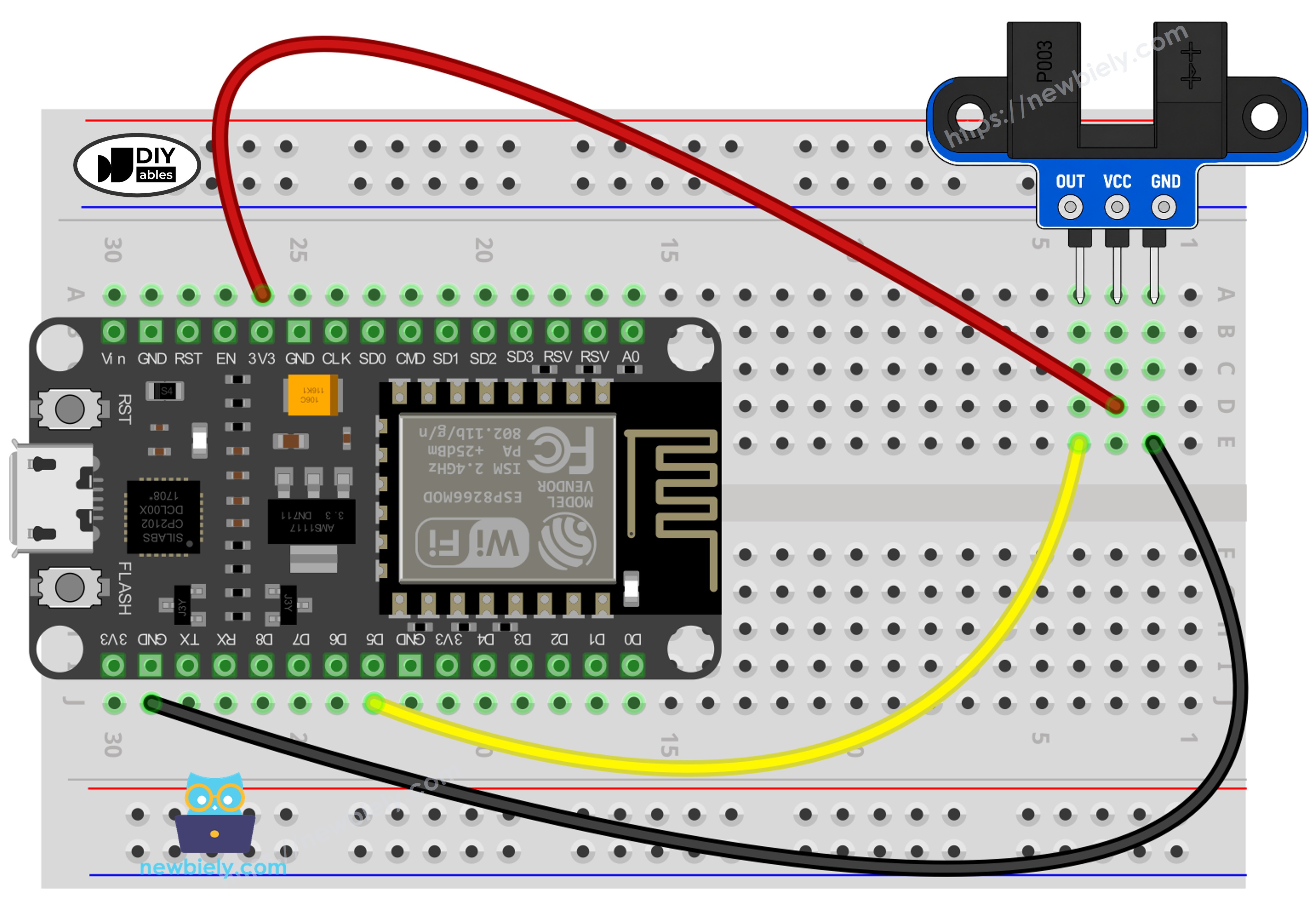 ESP8266 NodeMCU nodemcu ir 슬롯형 광학 속도 센서 배선도
