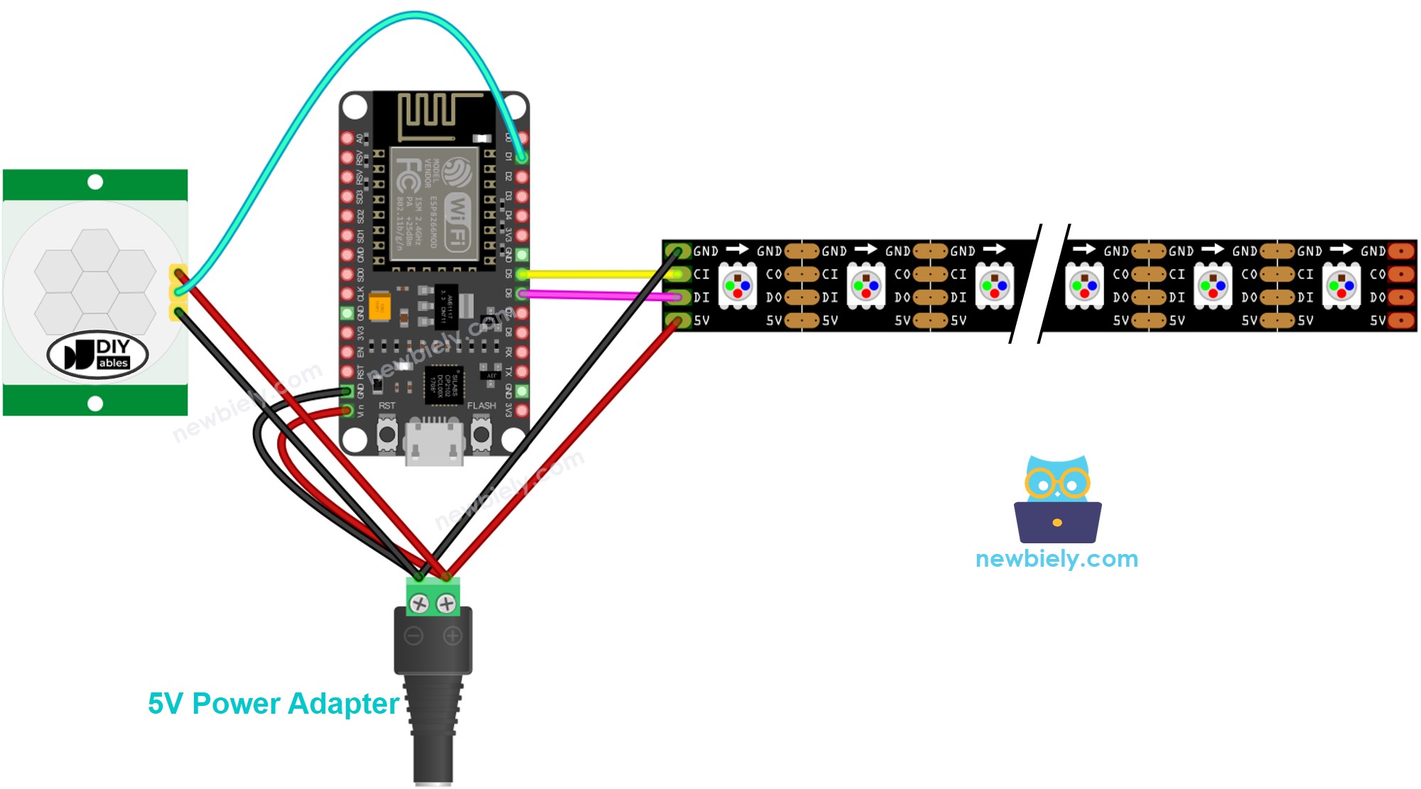 ESP8266 - 모션 센서 - LED 스트립