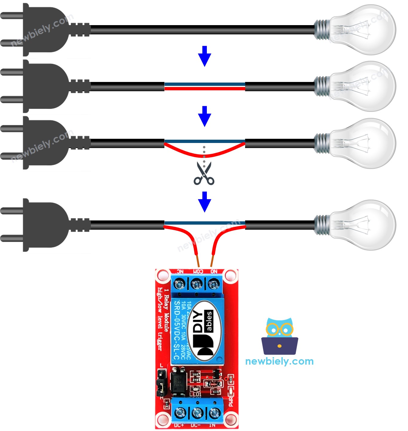 How to connect relay