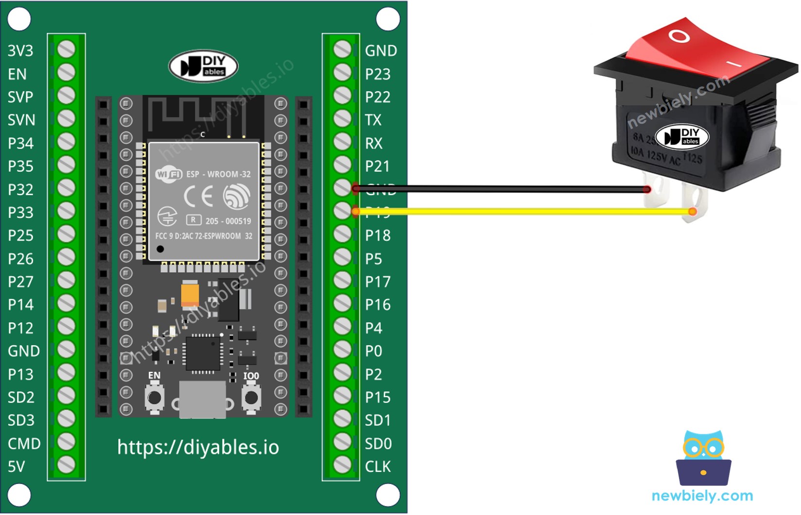 ESP32와 스위치를 연결하는 방법