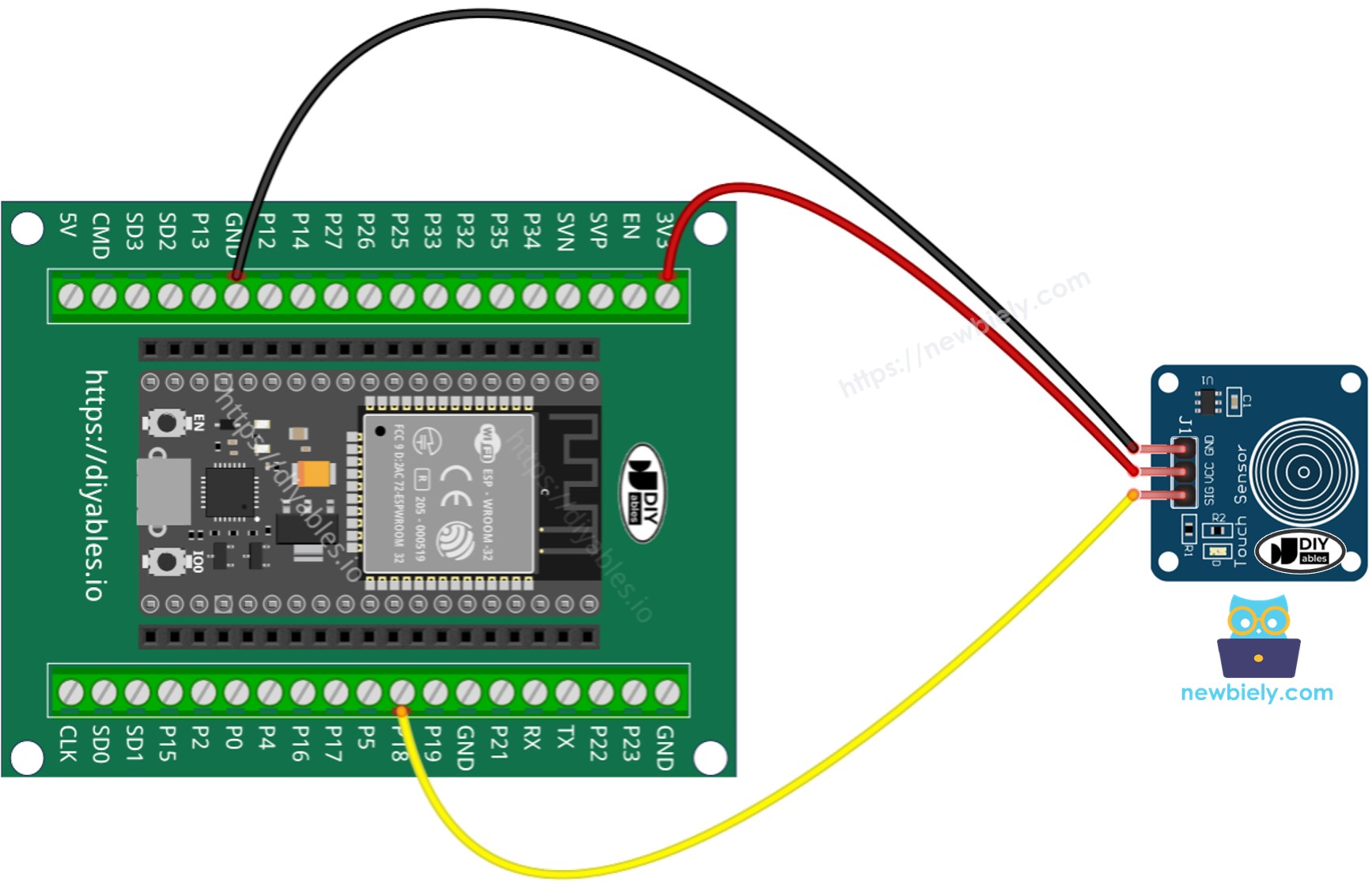 ESP32와 터치 센서를 연결하는 방법