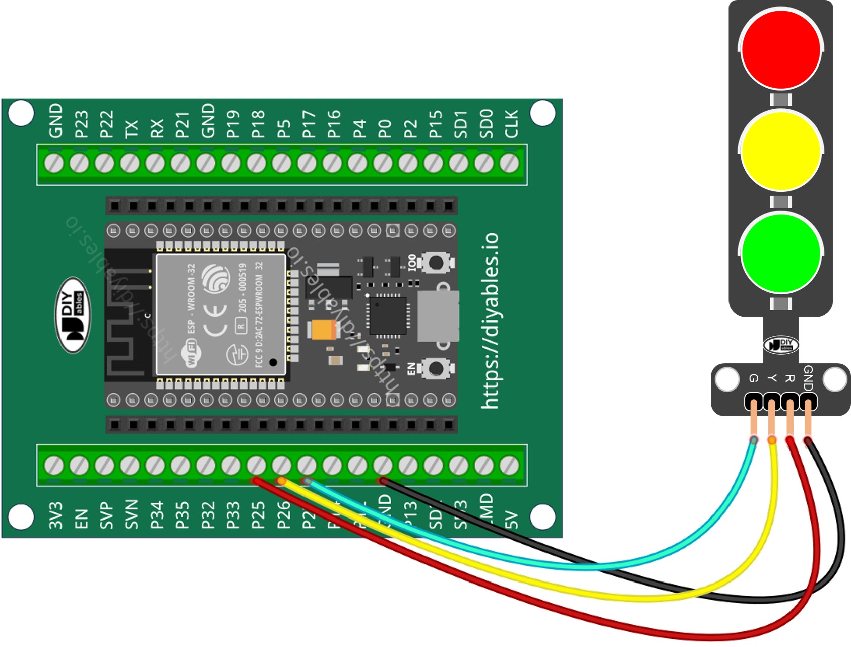 ESP32와 신호등을 연결하는 방법