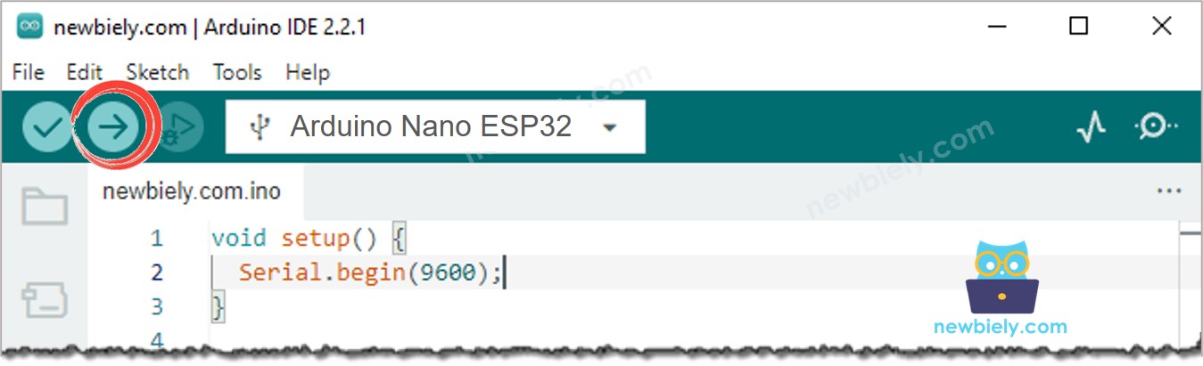 how to upload 아두이노 나노 ESP32 code on 아두이노 ide