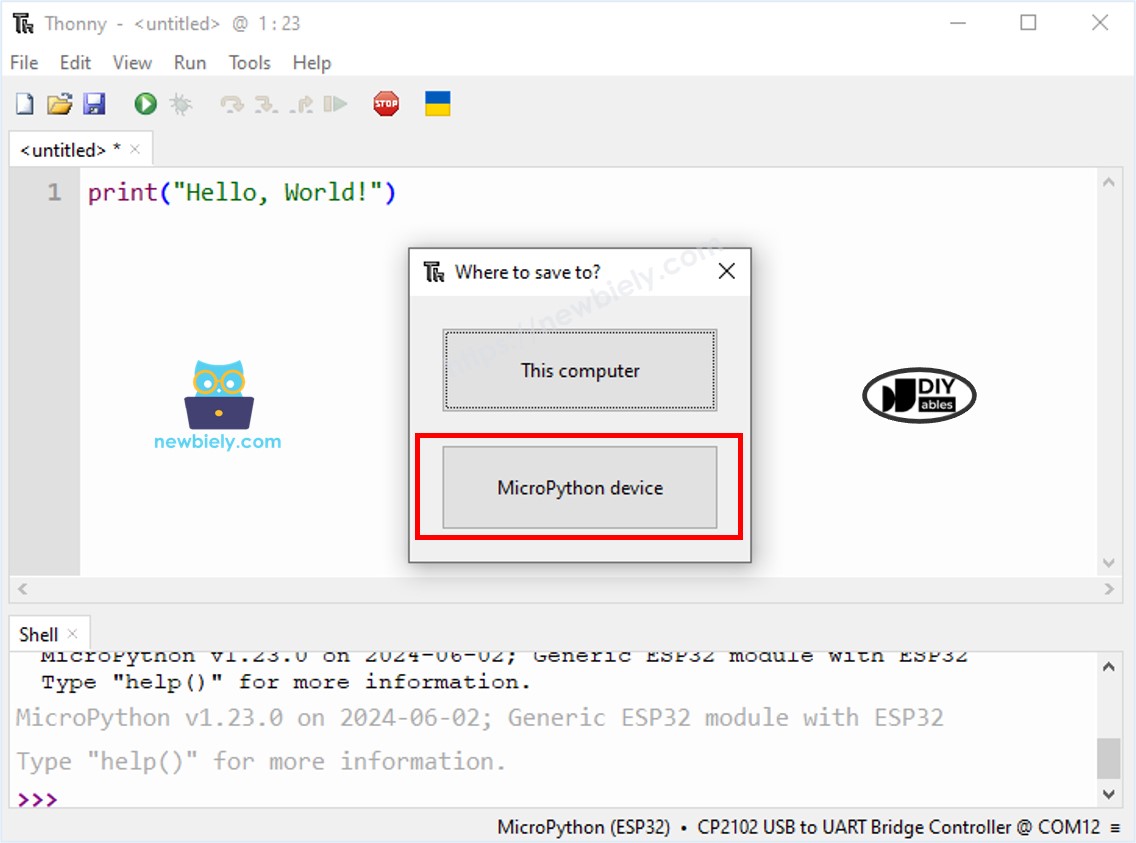 ESP32에 micropython 코드를 업로드하는 방법