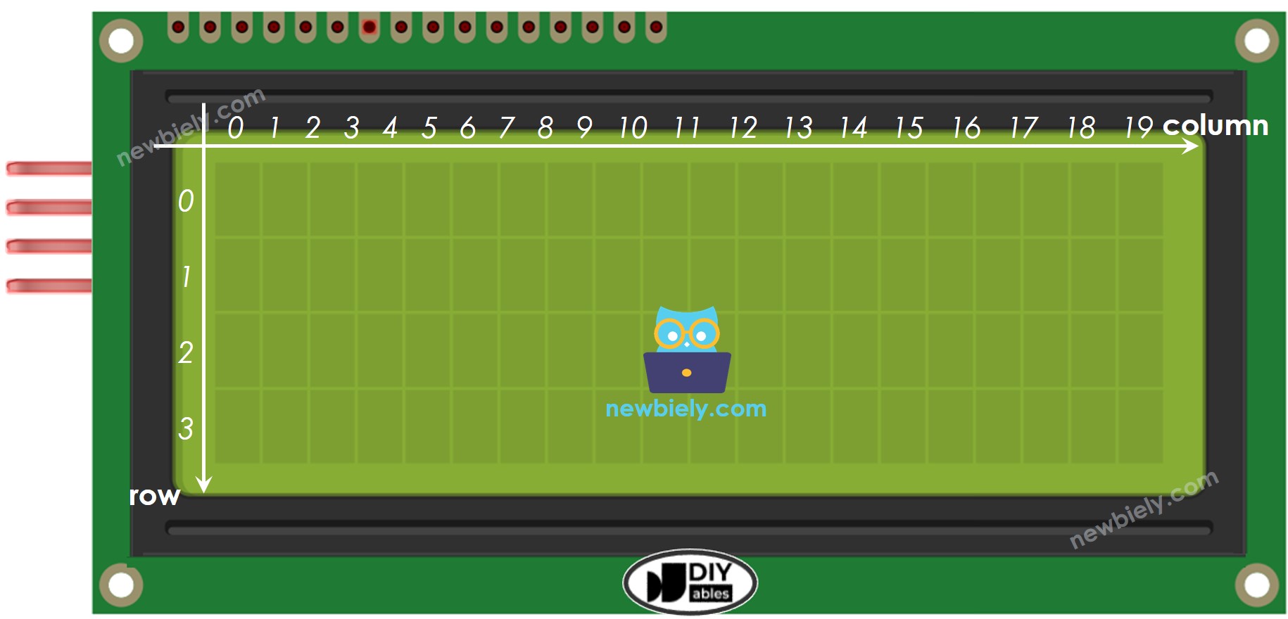 Arduino Nano LCD I2C coordinate