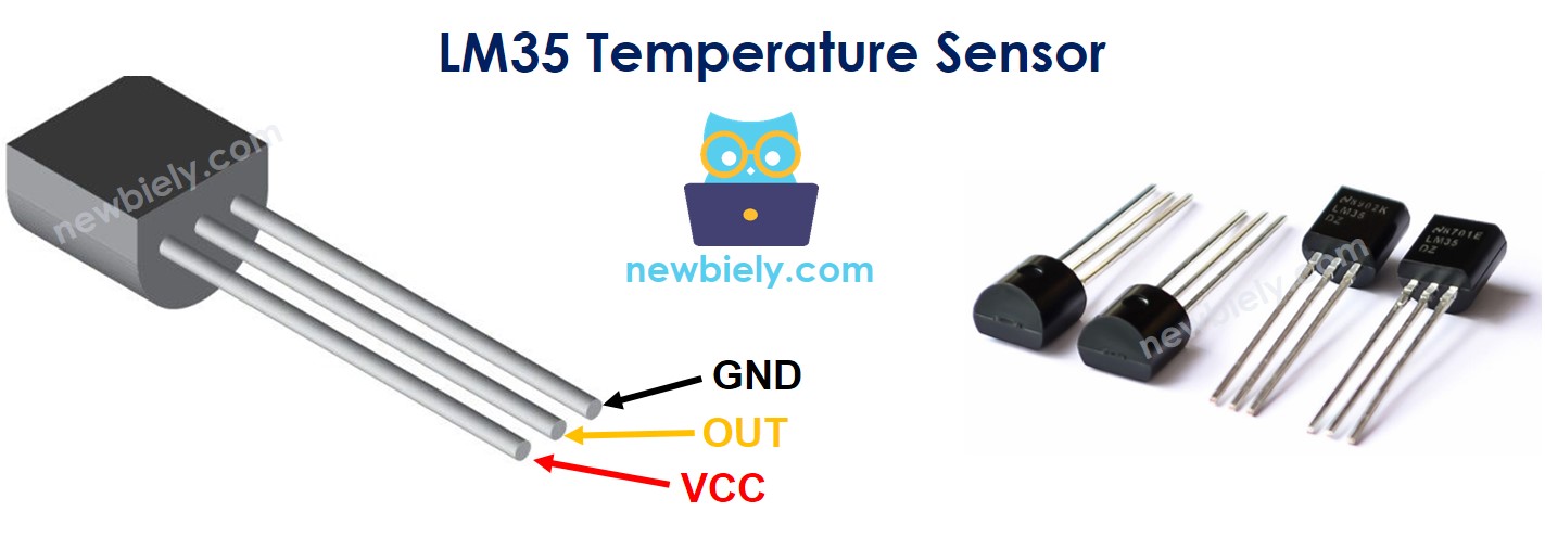 LM35 temperature sensor Pinout