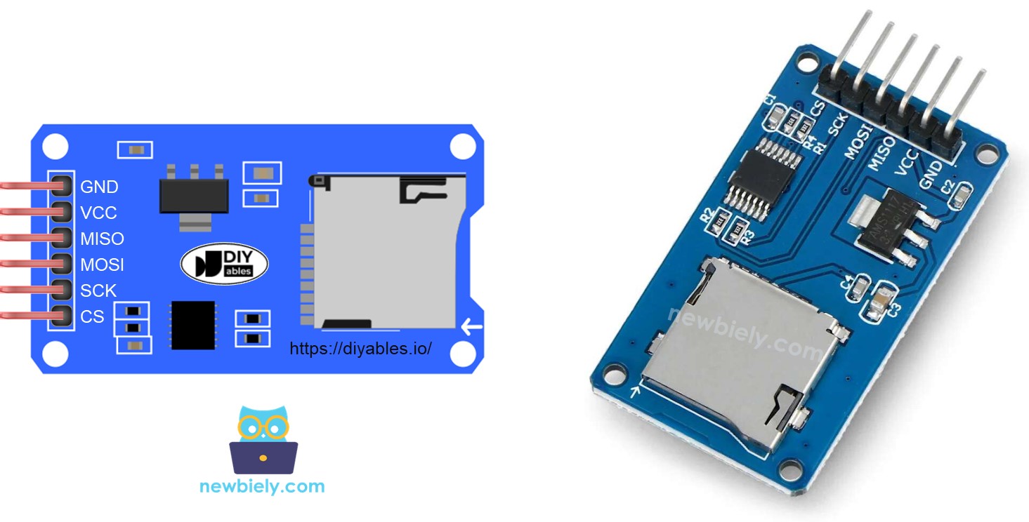 Micro SD Card Module Pinout