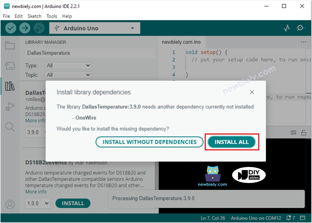 아두이노 나노 ESP32 onewire 라이브러리