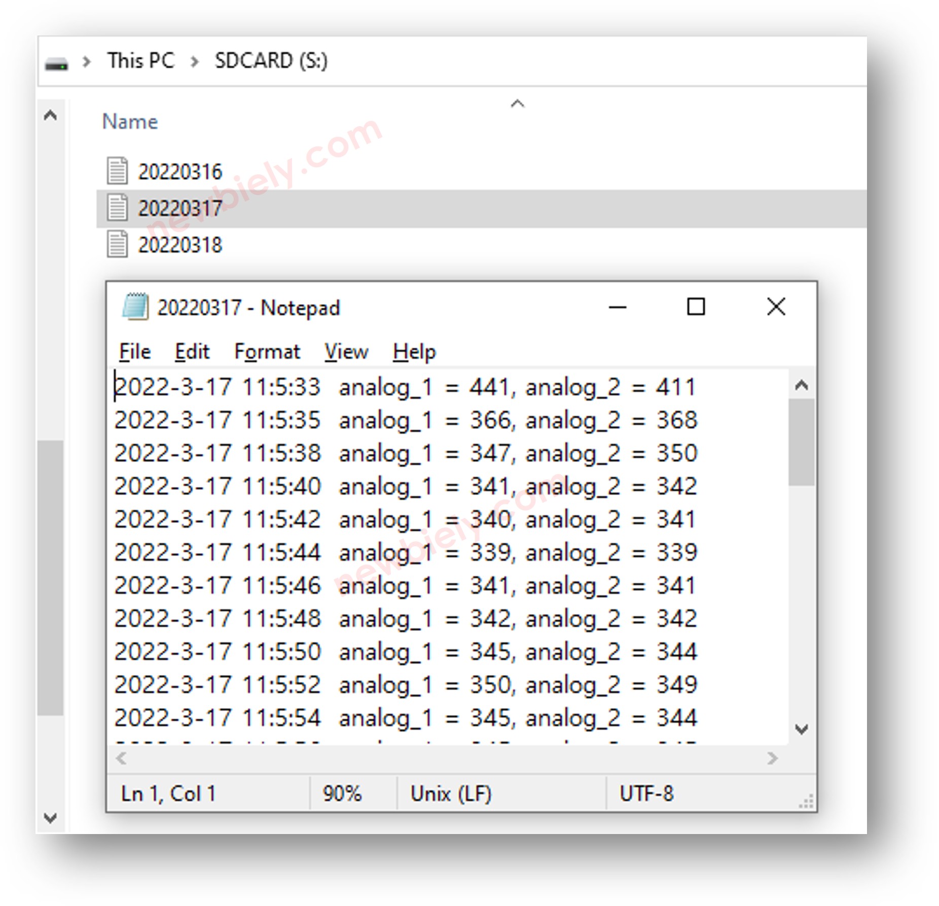라즈베리 파이 피코가 micro sd 카드에 여러 파일로 로그를 기록합니다.
