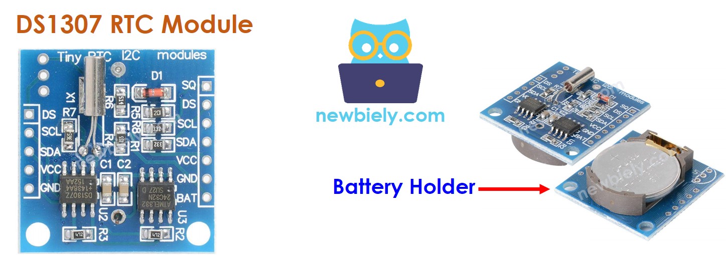 Real-Time Clock DS1307 Module Pinout
