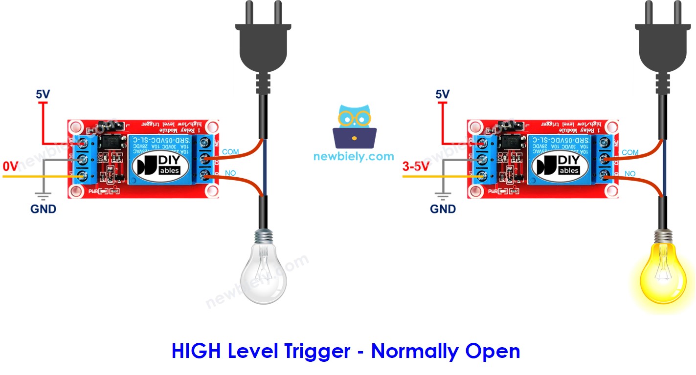 relay normally open mode