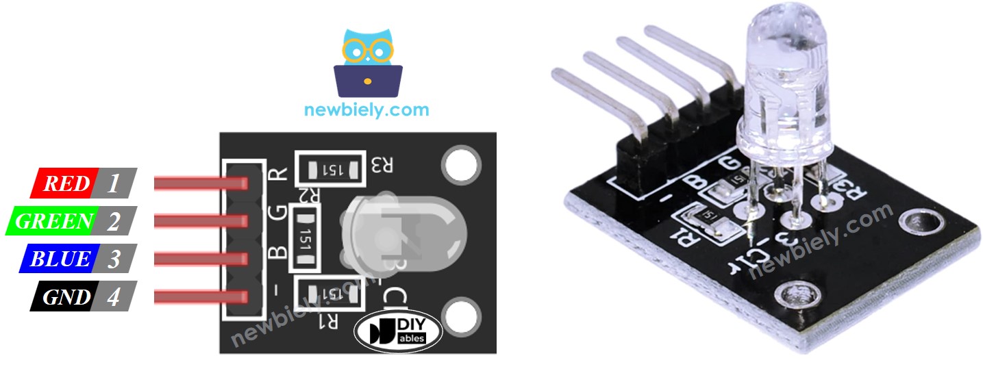 rgb LED module 사용법 핀아웃