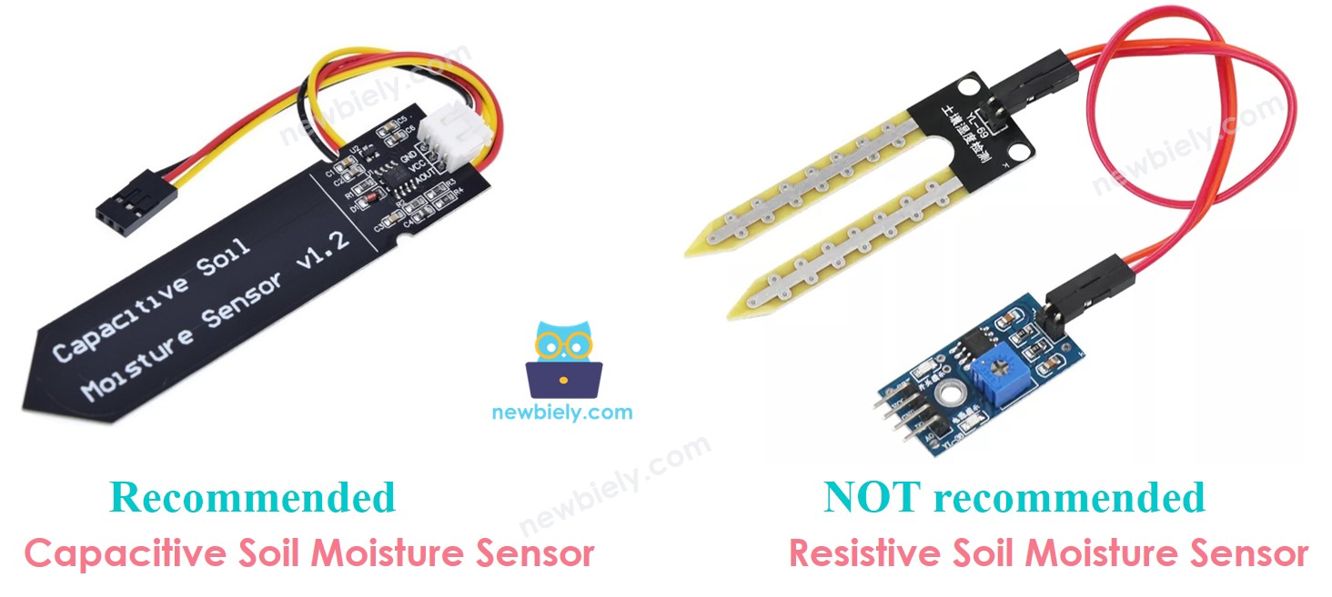 capacitive moisture sensor vs resistive moisture sensor